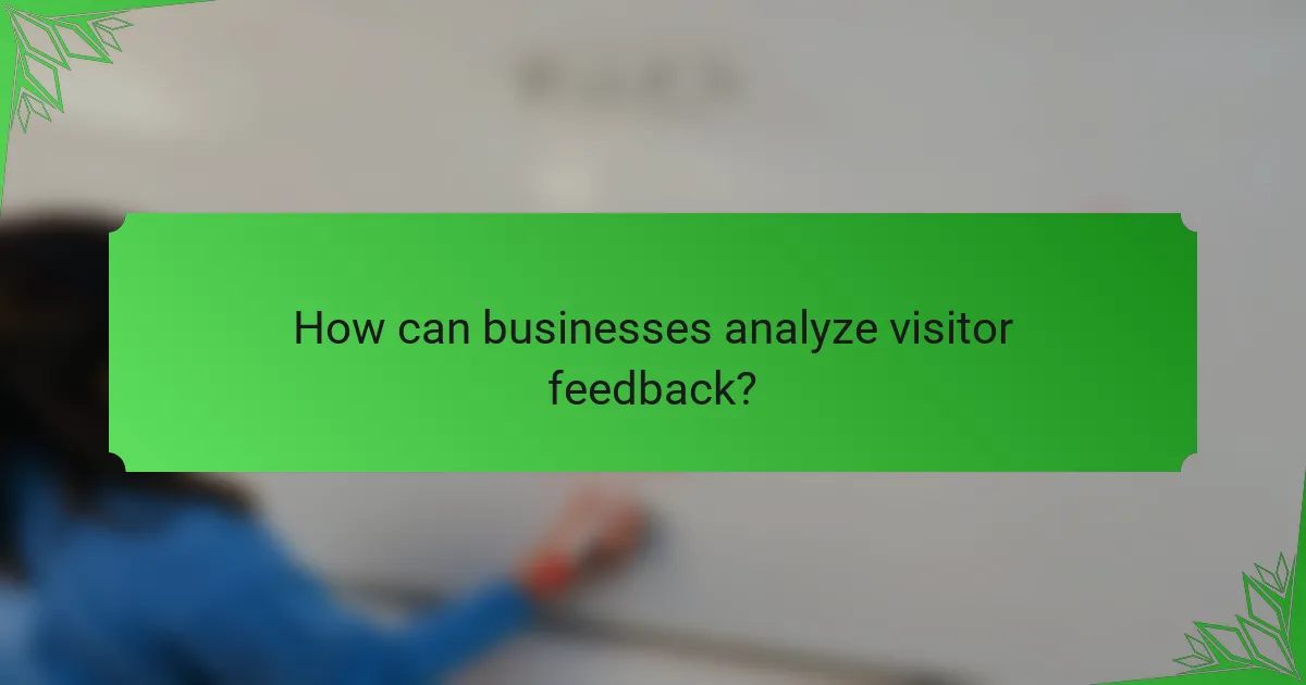 How can businesses analyze visitor feedback?